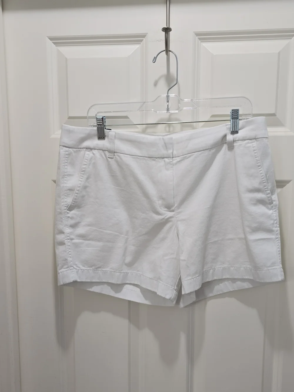 J Crew Classic White Women's Cotton Shorts - Casual Everyday Style